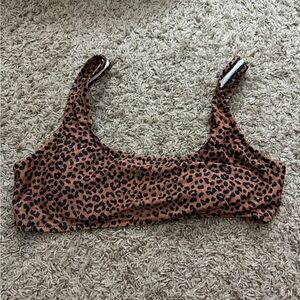 Leopard Print Bikini Top